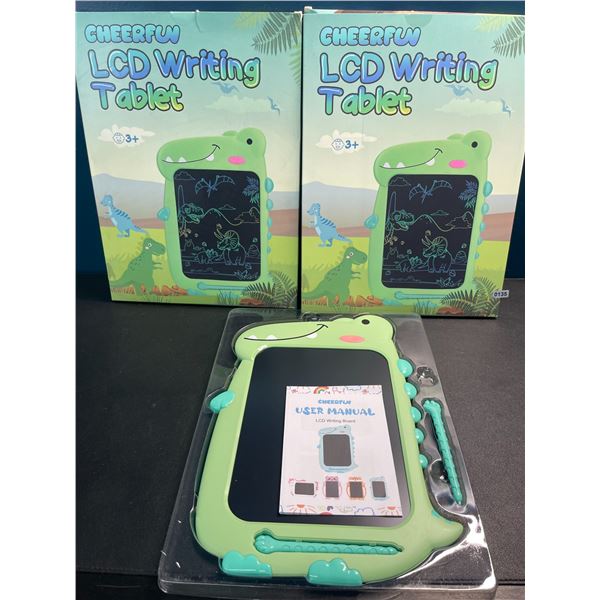 Lot of 2 LCD Writing/Drawing Tablets - Dinosaur Design - 12 Inch Size - Brand New!