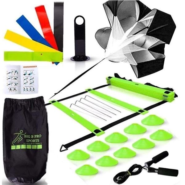 Lot of 1 Big B Pro Sports Speed Agility Training Set - Green - Brand New
