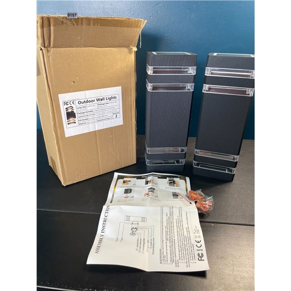 Lot of 1 Box of Outdoor Wall Lights - 2 Pack - 12.6 x 8.54 x 4.7inch - Brand New!