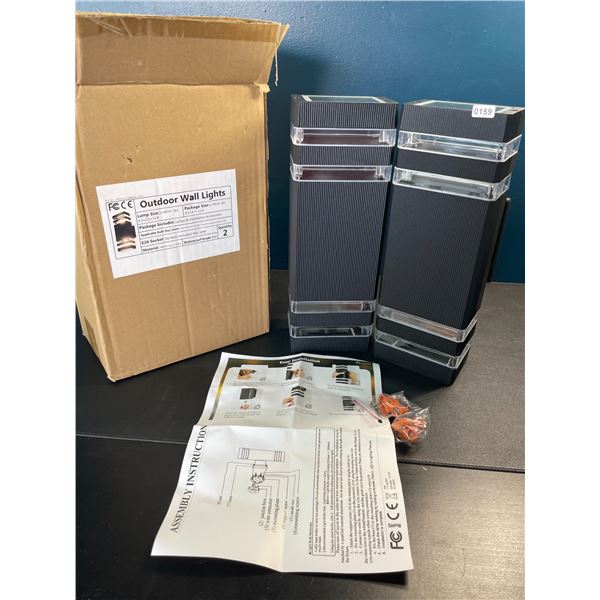 Lot of 1 Box of Outdoor Wall Lights - 2 Pack - 12.6 x 8.54 x 4.7inch - Brand New!