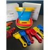Image 1 : Lot of 2 Kids Foldable Silicone Bucket/Shovel Outdoor Play Sets - 3 Per Box/6 Total - Brand New!