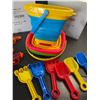 Image 2 : Lot of 2 Kids Foldable Silicone Bucket/Shovel Outdoor Play Sets - 3 Per Box/6 Total - Brand New!