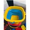 Image 3 : Lot of 2 Kids Foldable Silicone Bucket/Shovel Outdoor Play Sets - 3 Per Box/6 Total - Brand New!