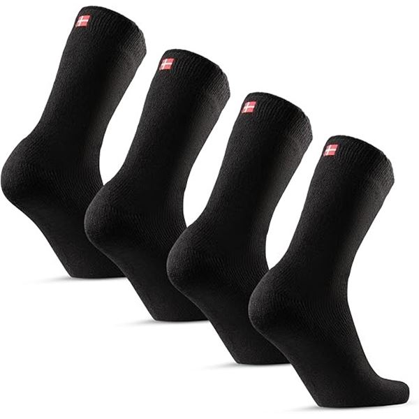 Lot of 3 Packs of Danish Endurance Unisex Thermal Heat Socks - 2 Pairs Per Pack/6 Total - New