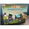 Image 2 : Lot of 1 Lil-Gen Prehistoric Playbox Toy Set - Includes 12 Dinosaur Figures, Sound Book & Playmat!