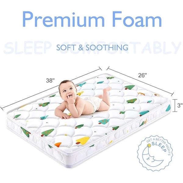 Lot of 1 Pack n Play/Playpen 3-Inch Mattress Pad; New Sealed! Fits all Standard Playpens (38x26inch)