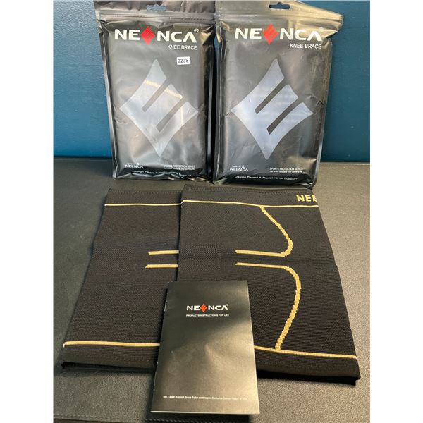 Lot of 2 Packs of Neenca Knee Braces - 2 Per Pack/4 Total - Size XXL - Copper - Brand New