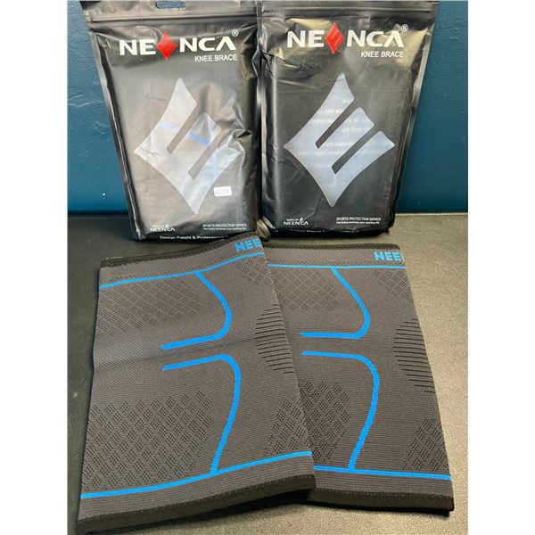 Lot of 2 Packs of Neenca Knee Braces - 2 Per Pack/4 Total - Size Large - Brand New