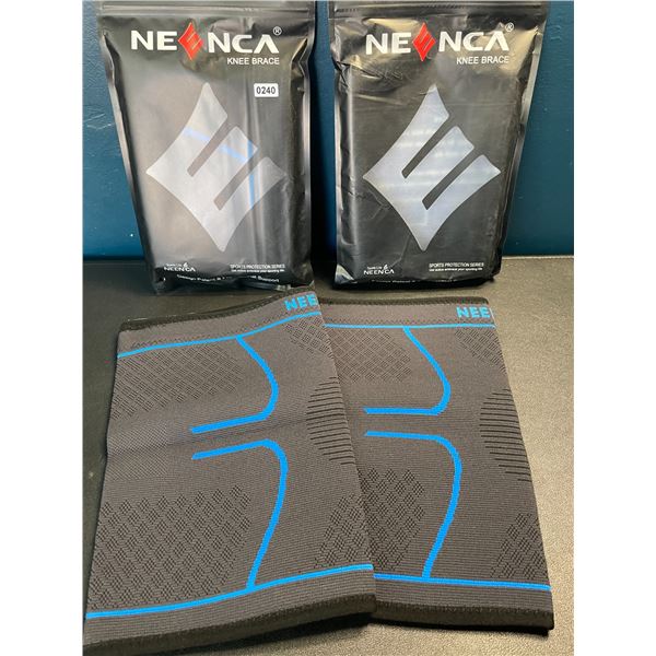 Lot of 2 Packs of Neenca Knee Braces - 2 Per Pack/4 Total - Size Large - Brand New