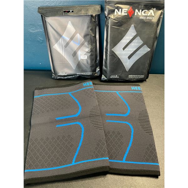 Lot of 2 Packs of Neenca Knee Braces - 2 Per Pack/4 Total - Size Large - Brand New