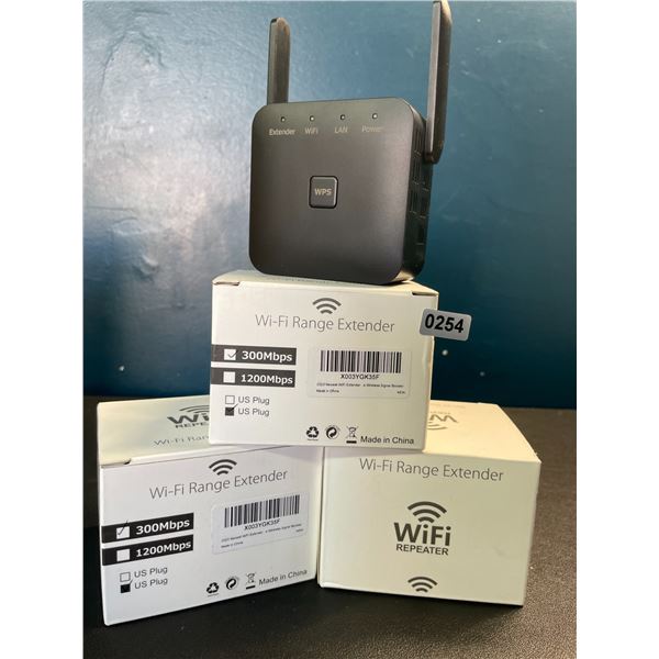 Lot of 3 Wi-Fi Range Extenders - 300Mbps - Plug-In (Outlet) Wifi Signal Boosters - Brand New!