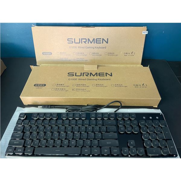 Lot of 2 Surmen G1000 Wired Gaming Keyboards - Brand New