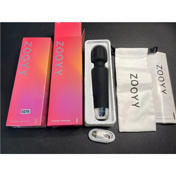 Lot of 2 Zooyy Rechargeable Personal Massagers/Adult Sex Toys for Women - Quiet & Waterpoof - NEW