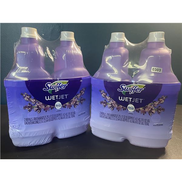 Lot of 2 Swiffer WetJet w/ Febreeze Multi-Purpose Floor Cleaner Refills - 1.25L - 2 Per Pack/4 Total