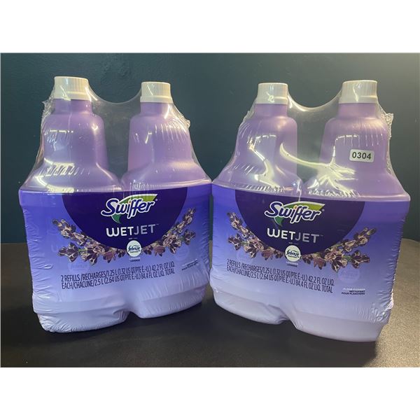 Lot of 2 Swiffer WetJet w/ Febreeze Multi-Purpose Floor Cleaner Refills - 1.25L - 2 Per Pack/4 Total
