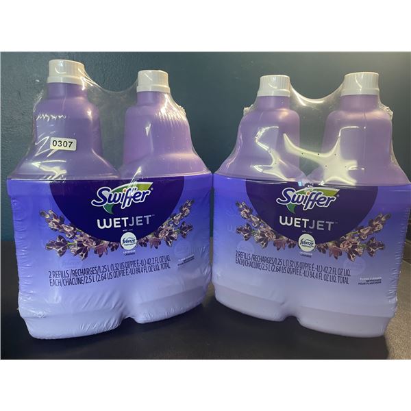 Lot of 2 Swiffer WetJet w/ Febreeze Multi-Purpose Floor Cleaner Refills - 1.25L - 2 Per Pack/4 Total