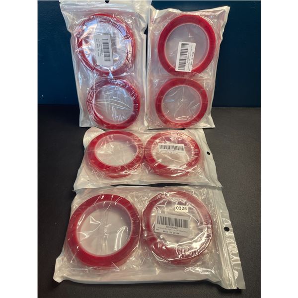 Lot of 4 Packs of Double-Sided Tape - 2 Rolls Per Pack/8 Total - Brand New