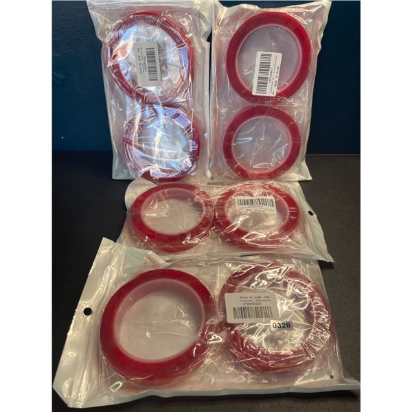 Lot of 4 Packs of Double-Sided Tape - 2 Rolls Per Pack/8 Total - Brand New