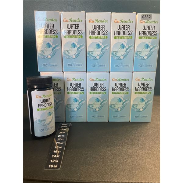 Lot of 10 Boxes of Water Hardness Test Strips - 100 Strips Each - Brand New