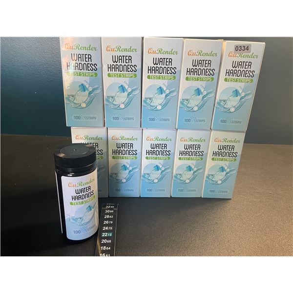 Lot of 10 Boxes of Water Hardness Test Strips - 100 Strips Each - Brand New