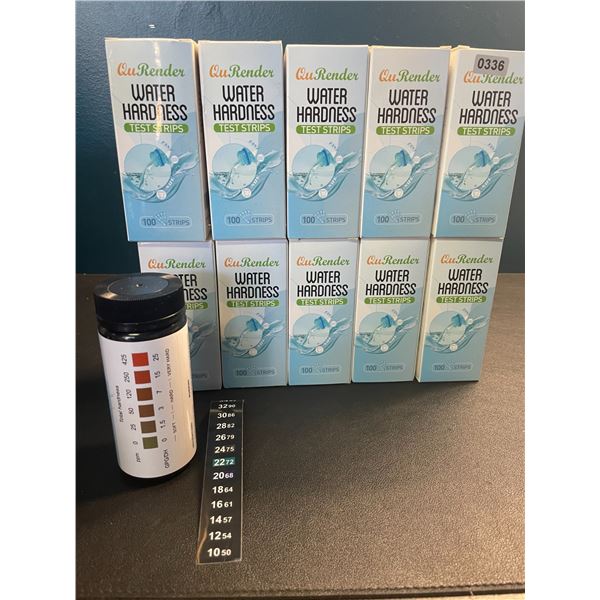 Lot of 10 Boxes of Water Hardness Test Strips - 100 Strips Each - Brand New