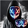 Image 1 : Lot of 4 LED Light-Up Halloween/Cosplay Face Masks - Brand New