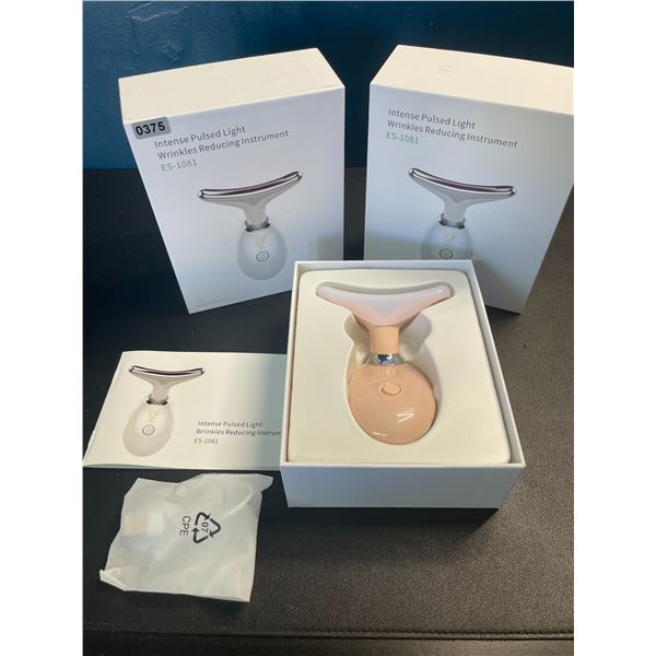 Lot of 2 Intense-Pulsed Light Wrinkle Reducing Skin Care Devices - Brand New! Tightens & Tones Skin