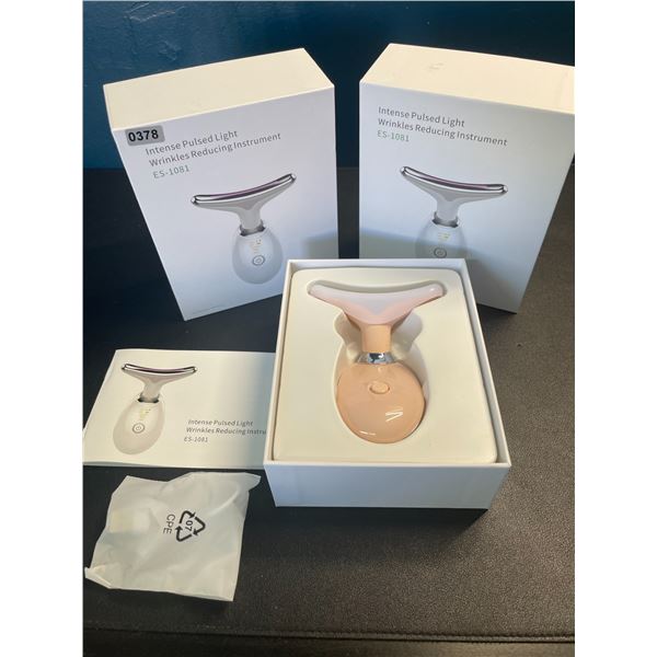 Lot of 2 Intense-Pulsed Light Wrinkle Reducing Skin Care Devices - Brand New! Tightens & Tones Skin