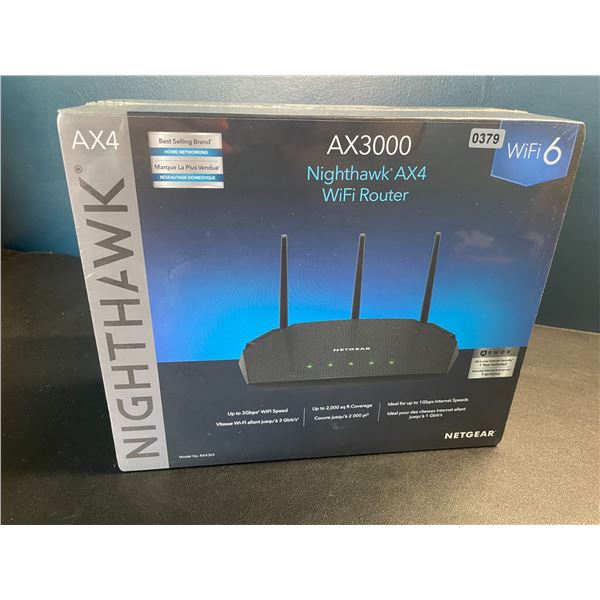Lot of 1 NetGear AX3000 Nighthawk AX4 Wi-Fi 6 Router - Brand New Sealed!
