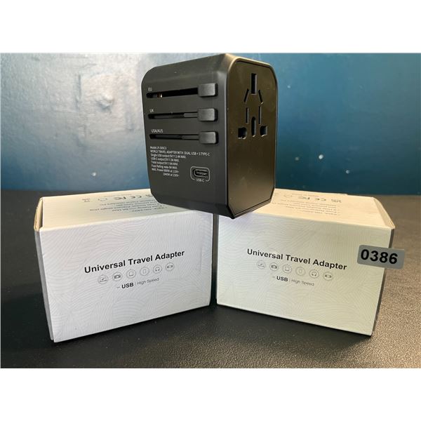 Lot of 2 Universal Travel Adapters - Brand New!