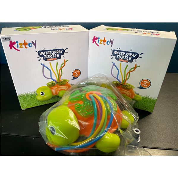 Lot of 2 Water Spray Turtle Outdoor Sprinkler Water Toys - Brand New!