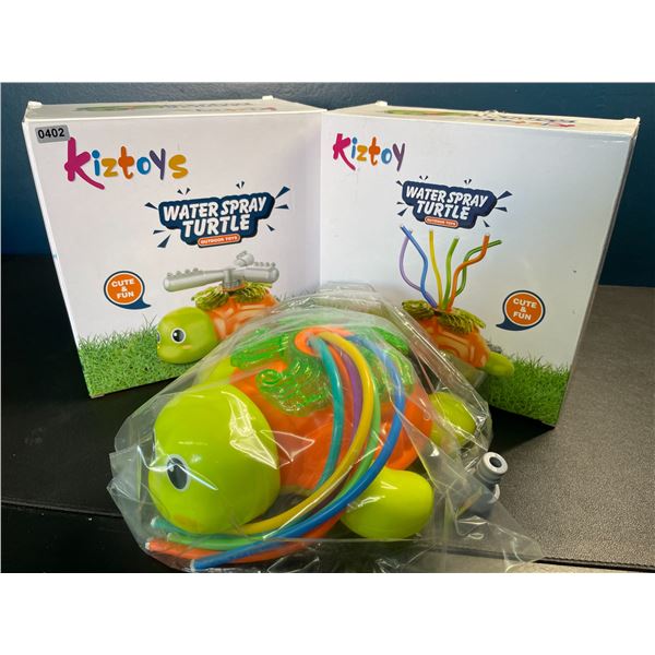 Lot of 2 Water Spray Turtle Outdoor Sprinkler Water Toys - Brand New!