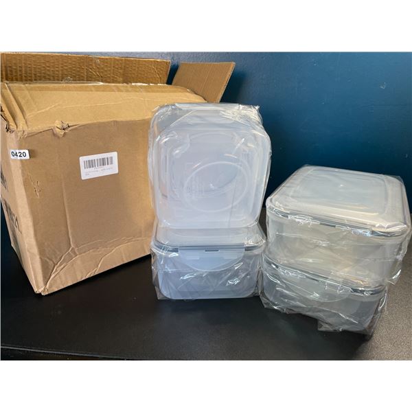 Lot of 1 Box of Food Storage Containers with Airtight Lids - 12PCS/Containers Total! - Brand New