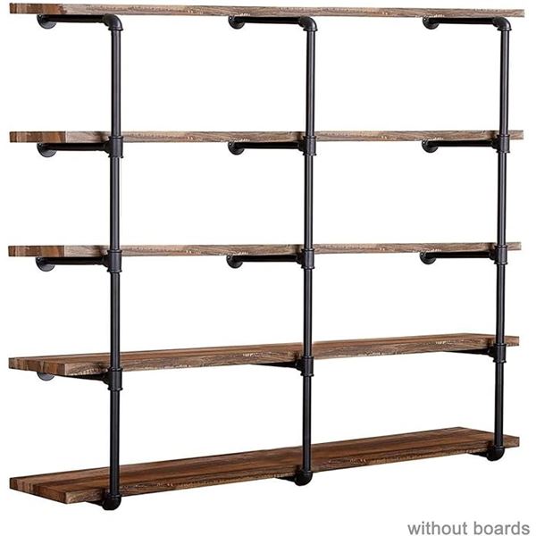 Lot of 1 Industrial Retro Rustic Design Wall Mount Pipe Style Shelf - Set of 3 *ONLY PIPES-NO BOARDS
