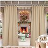 Image 1 : Lot of 1 Pack of Nicetown Waterproof Outdoor Curtains (52 x 96 inch) - Biscotti Beige - New