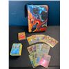 Image 1 : Lot of 1 Leather Pokemon Binder + 140 Authentic Pokemon Cards (10 Shiny) + Accessories