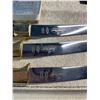 Image 2 : Lot of 1 Set of Vintage GLO-HILL of Canada Gold'n & Ebony Steakmates Steak Knives - Set of 6