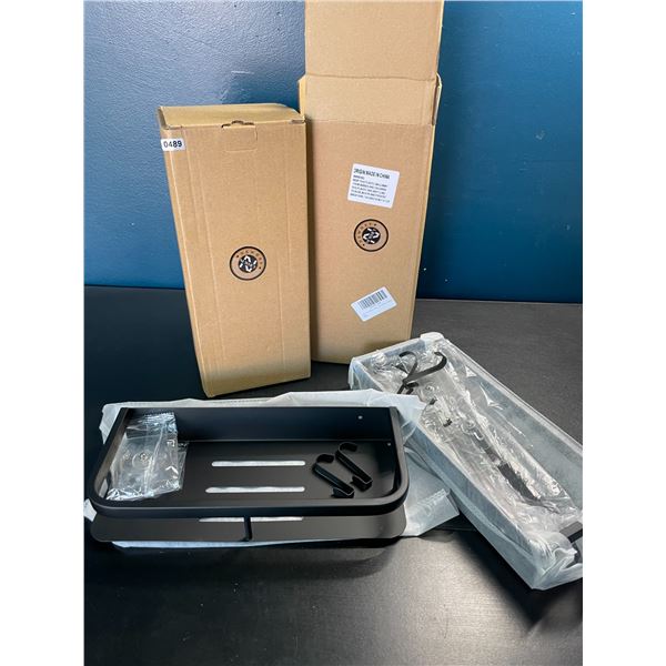 Lot of 2 Boxes of Shower Caddys/Shower Storage Racks - 2 Per Box/4 Total - Black - Brand New