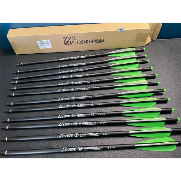 Lot of 1 12-Pack of 20-inch Carbon Crossbow Bolts - Brand New