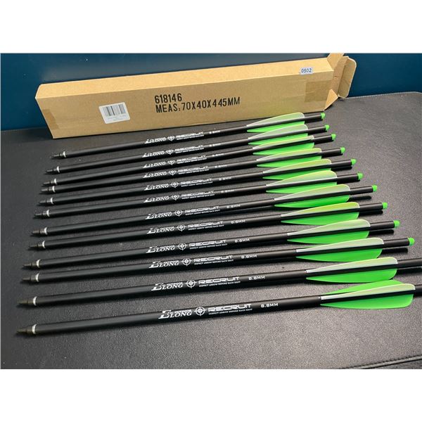 Lot of 1 12-Pack of 20-inch Carbon Crossbow Bolts - Brand New