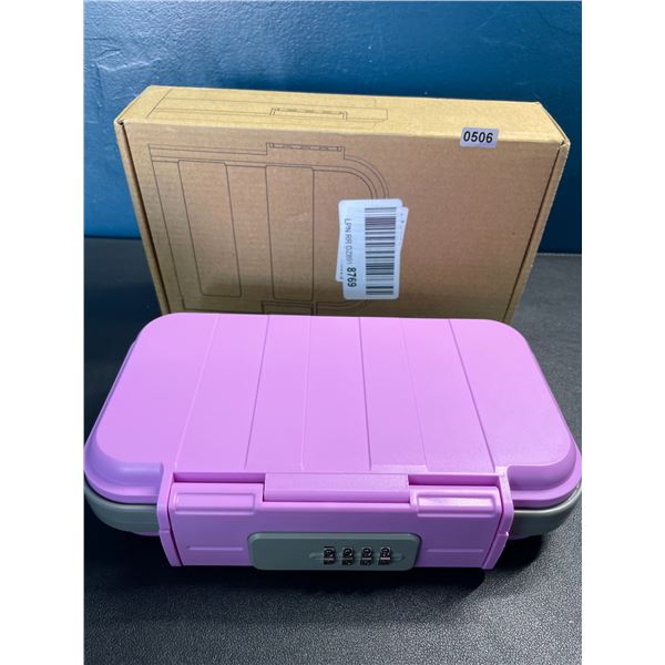 Lot of 1 Locking Storage Box - Brand New - 8 inch - Pink