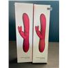 Image 1 : Lot of 2 Rabbit-Style Vibrating Silicone Sex Toys for Women - Rechargeable - Brand New Sealed!