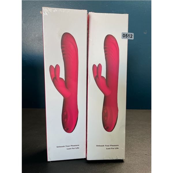Lot of 2 Rabbit-Style Vibrating Silicone Sex Toys for Women - Brand New!