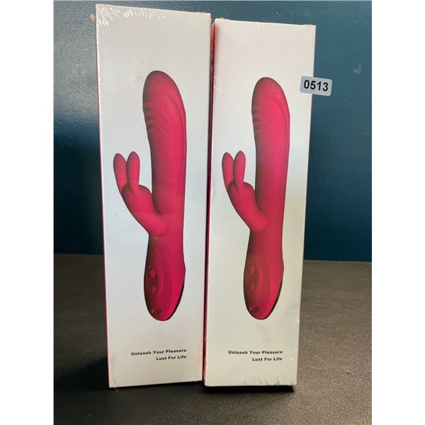 Lot of 2 Rabbit-Style Vibrating Silicone Sex Toys for Women - Brand New!