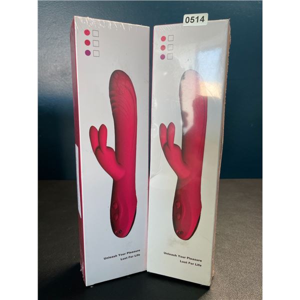 Lot of 2 Rabbit-Style Vibrating Silicone Sex Toys for Women - Brand New!