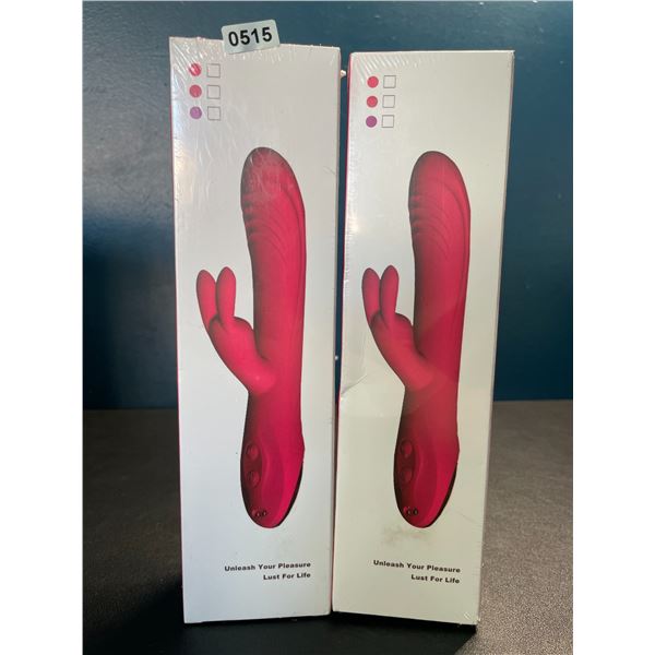 Lot of 2 Rabbit-Style Vibrating Silicone Sex Toys for Women - Brand New!