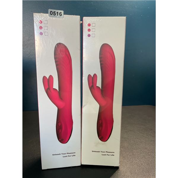 Lot of 2 Rabbit-Style Vibrating Silicone Sex Toys for Women - Brand New!