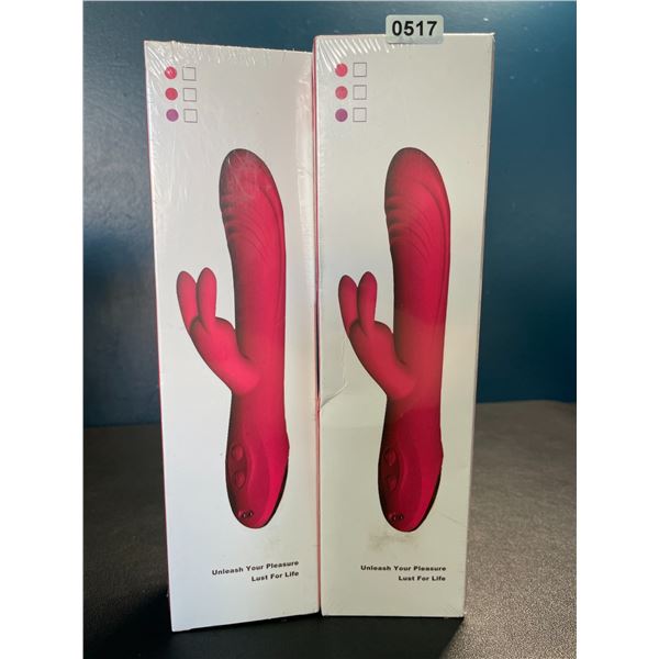Lot of 2 Rabbit-Style Vibrating Silicone Sex Toys for Women - Brand New!