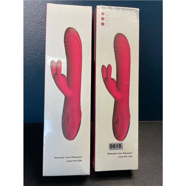 Lot of 2 Rabbit-Style Vibrating Silicone Sex Toys for Women - Brand New!
