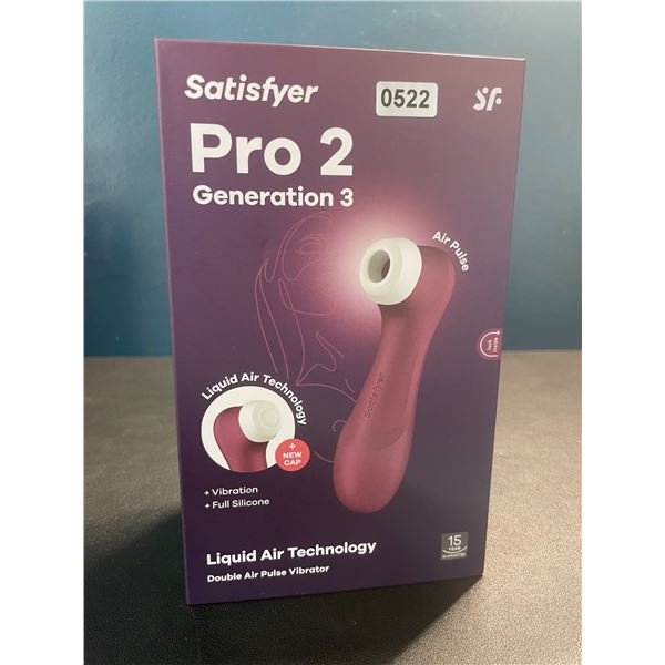 Lot of 1 Satisfyer Pro 2 Generation 3 - Double Air Pulse Vibrator/Sex Toy w/ App Control - Brand New